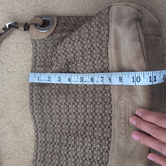 Coach Signature Logo Brown Satchel Handbag - Picture 9 of 11